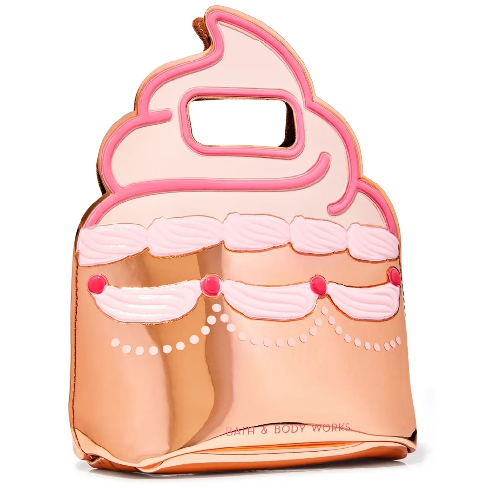Bath & Body Works Pink and Gold Small Mini Cupcake Gift Bag NEW